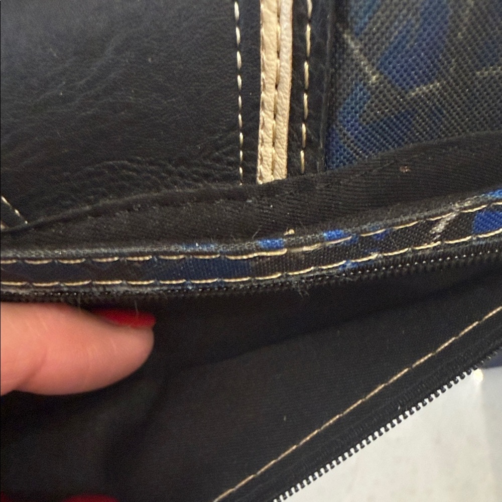 Stylish Black and Blue Women's Clutch with Buckle - Picture 11 of 13